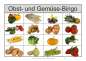 Preview: Spielscheine im Format DinA 4 zum Bingo spielen für Senioren auch mit Alzheimer Demenz Erkrankung mit Motiven zu Obst und Gemüse