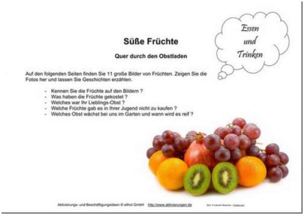 Bildkarten Obst und Früchte