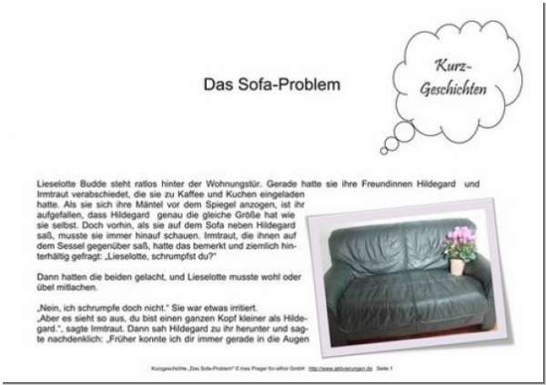 Kurzgeschichte Das Sofa-Problem